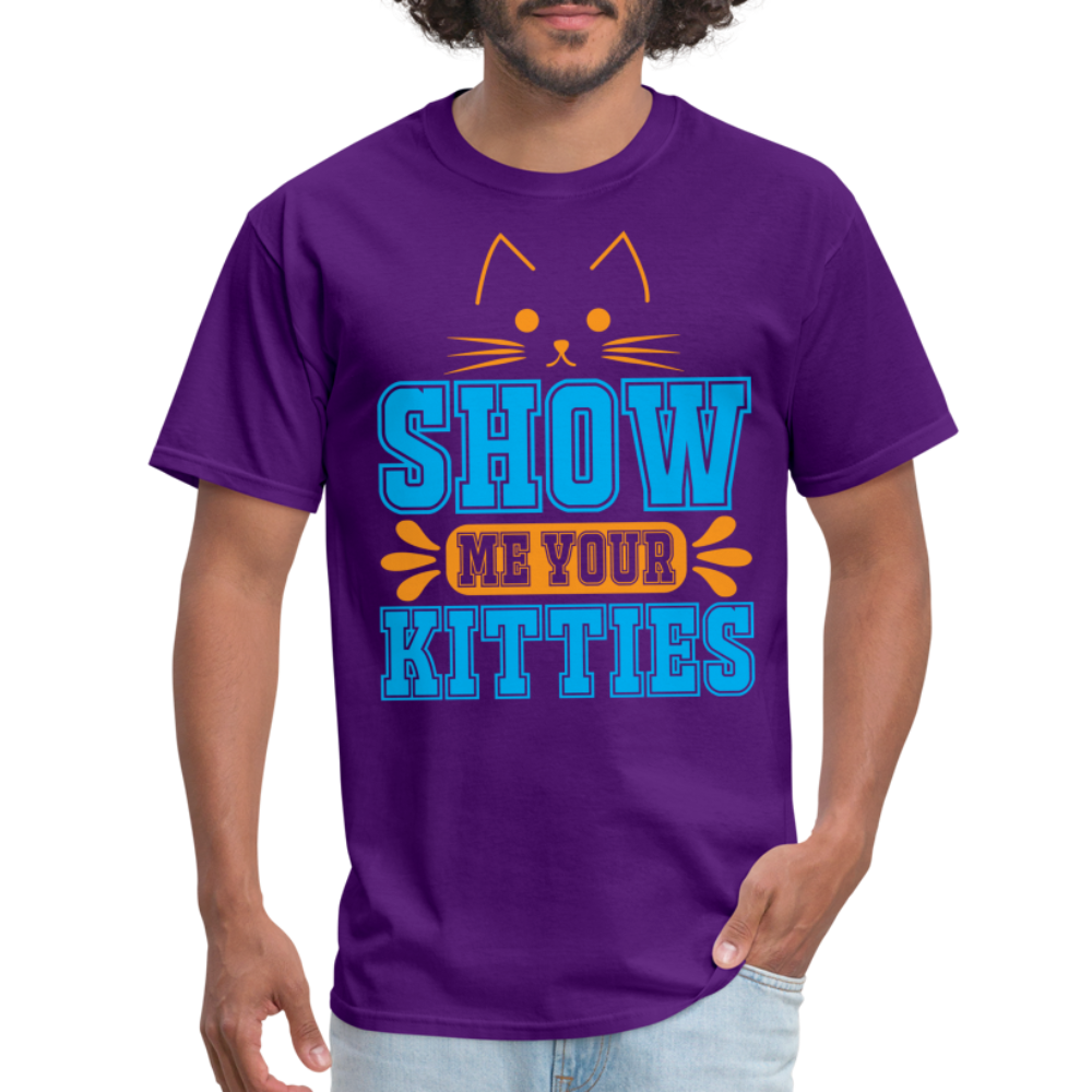 Show Me Your Kitties T-Shirt - purple