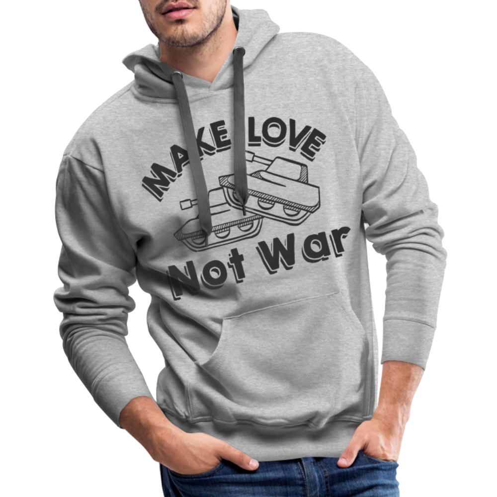 Make Love Not War Men’s Premium Hoodie Color: white