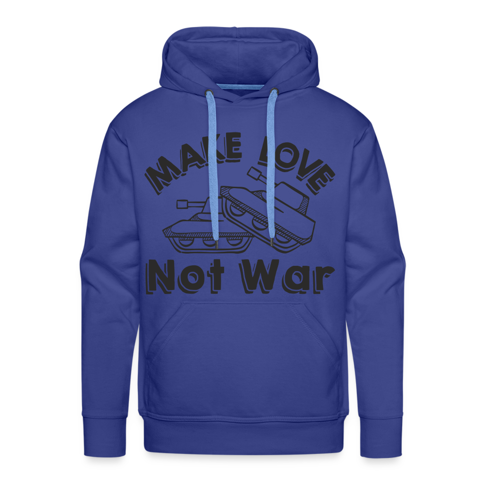 Make Love Not War Men’s Premium Hoodie Color: white