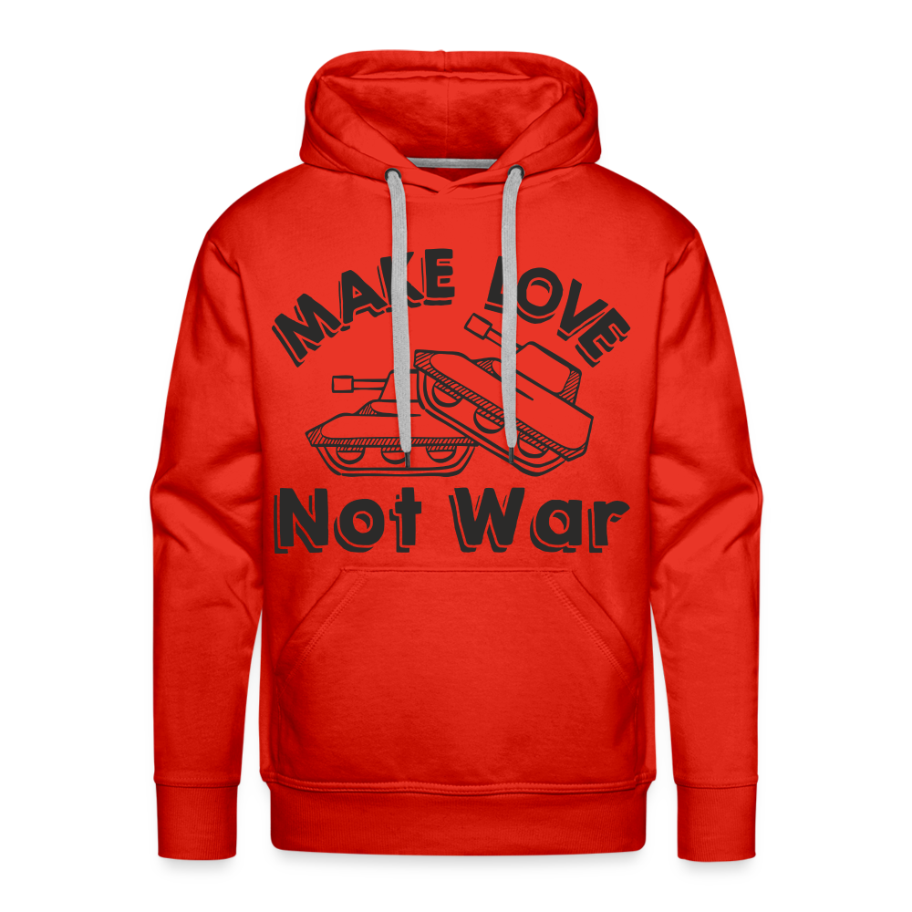 Make Love Not War Men’s Premium Hoodie Color: white