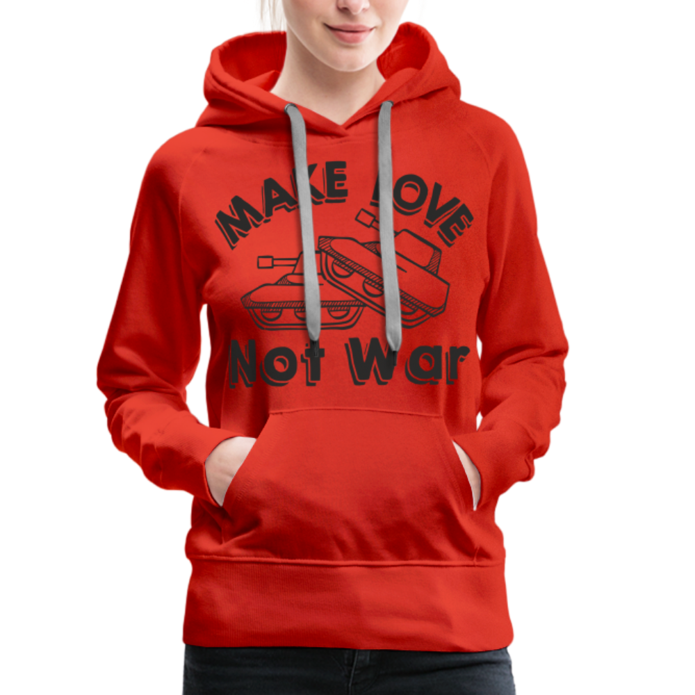 Make Love Not War Women’s Premium Hoodie - red