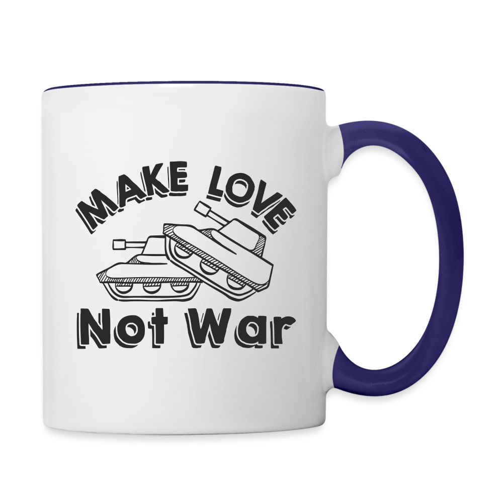 Make Love Not War Coffee Mug Color: white/black