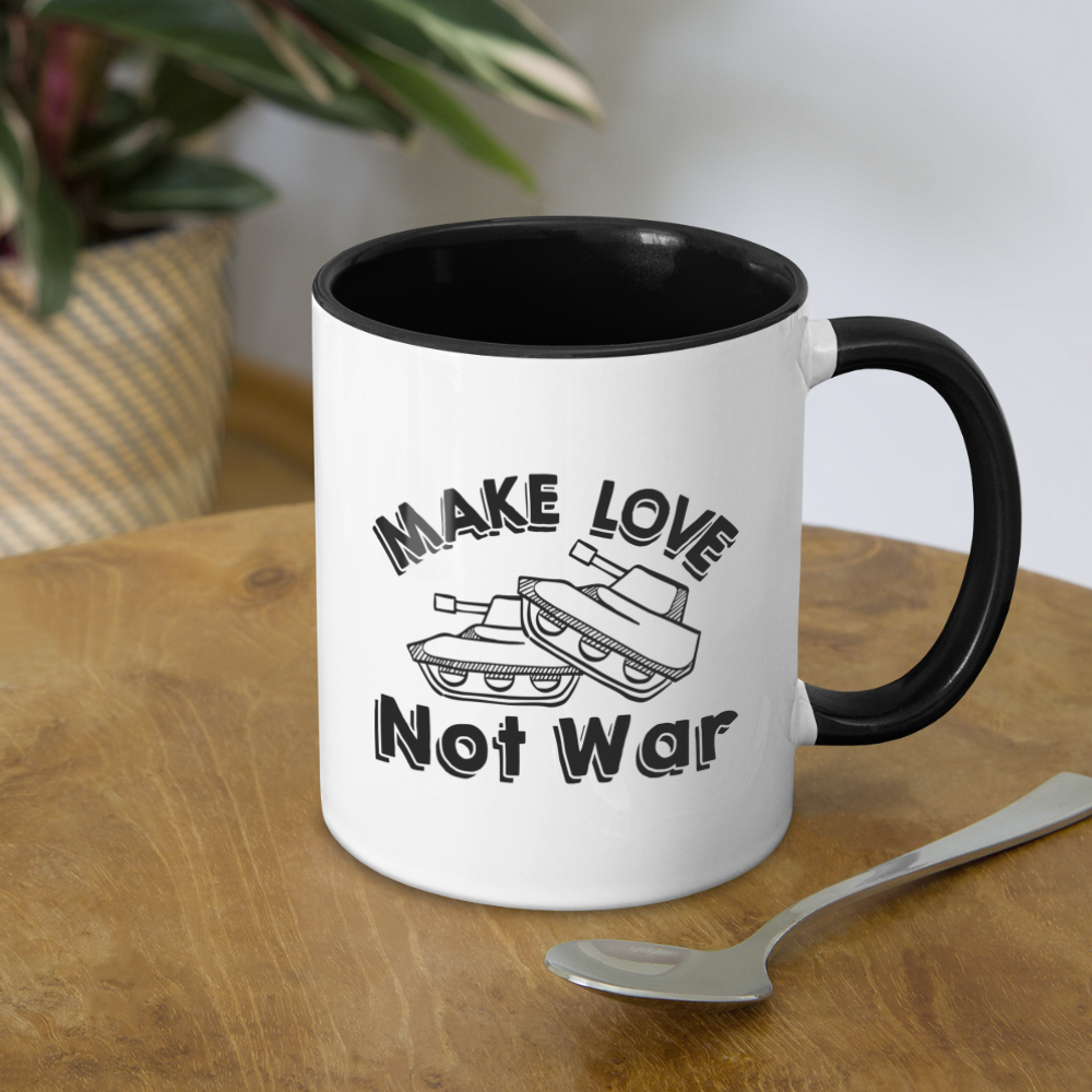 Make Love Not War Coffee Mug - white/black