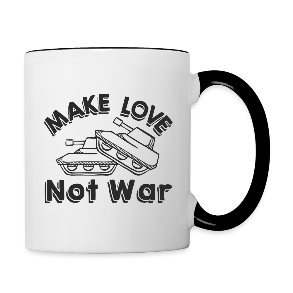 Make Love Not War Coffee Mug - white/black