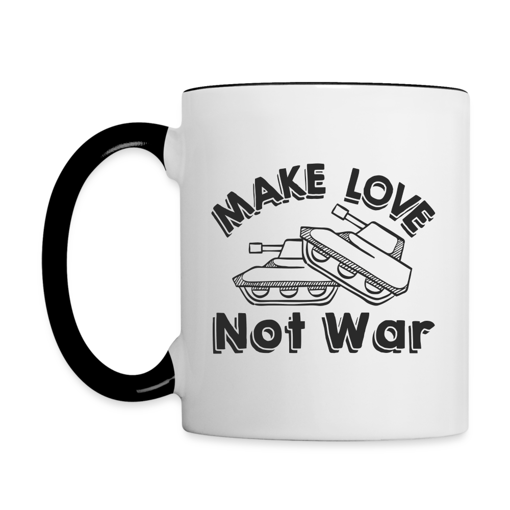 Make Love Not War Coffee Mug Color: white/black