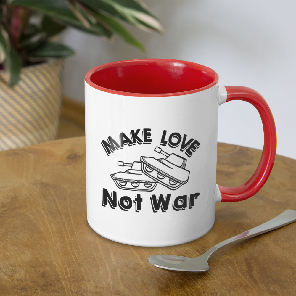 Make Love Not War Coffee Mug Color: white/black