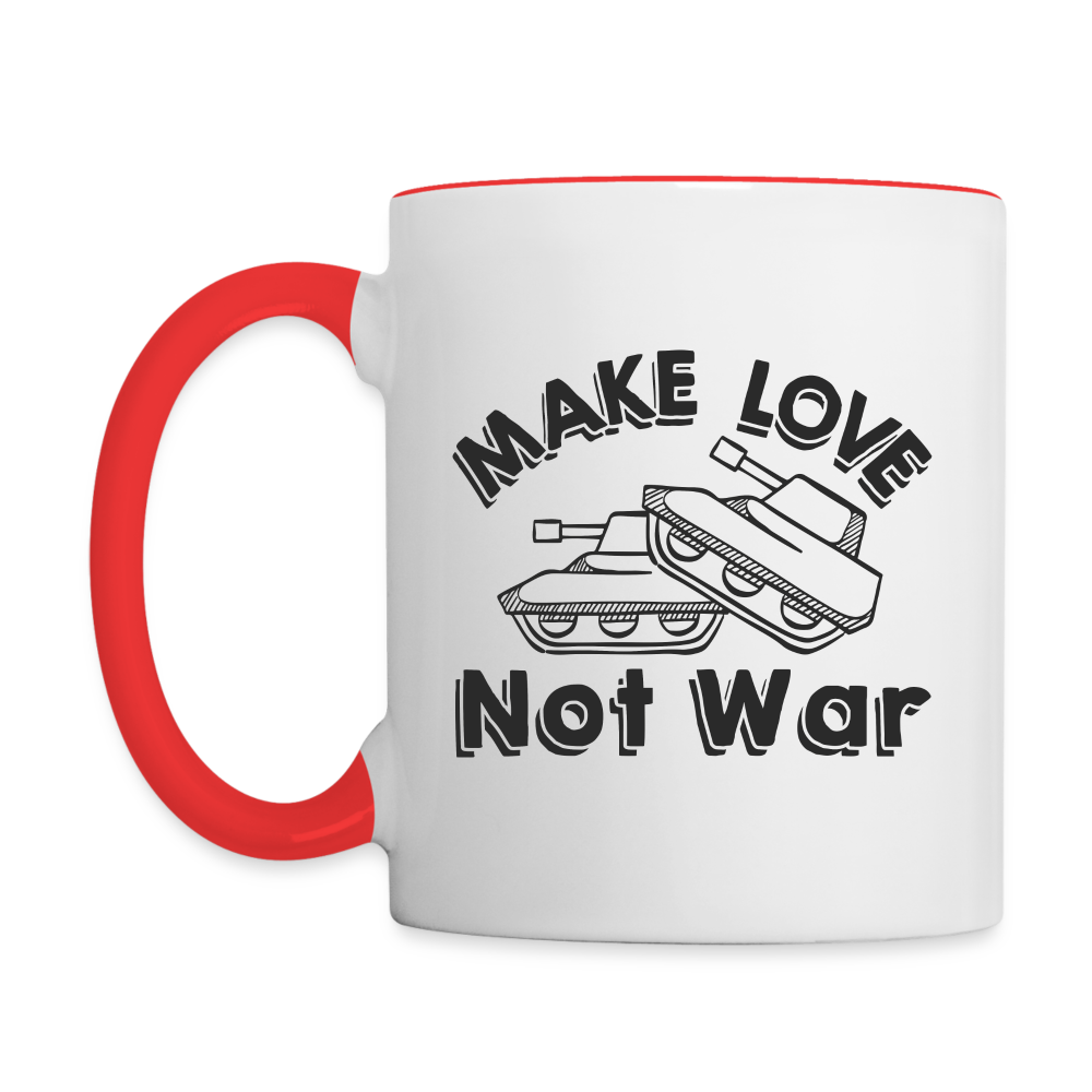 Make Love Not War Coffee Mug Color: white/black