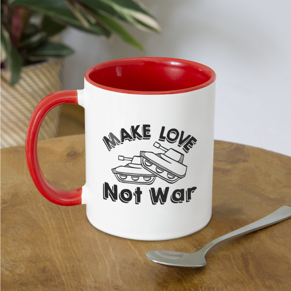 Make Love Not War Coffee Mug Color: white/black