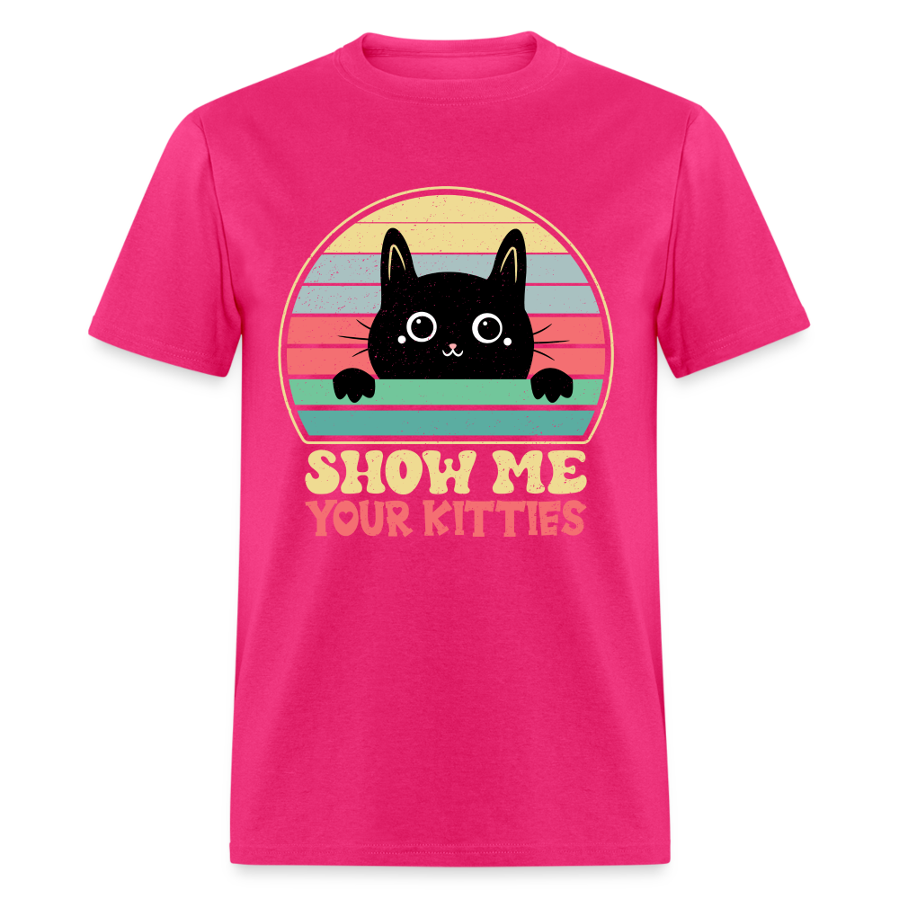 Show Me Your Kitties T-Shirt - fuchsia