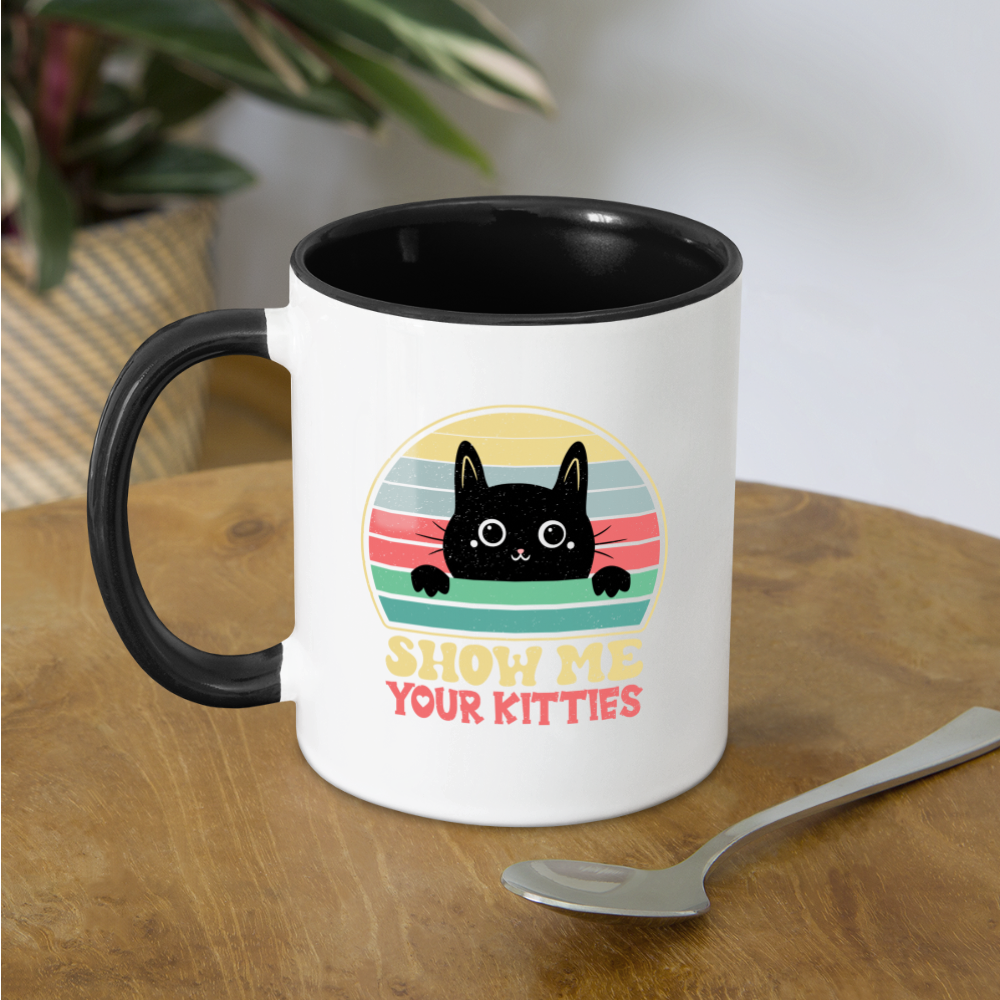 Show Me Your Kitties Coffee Mug Color: white/black