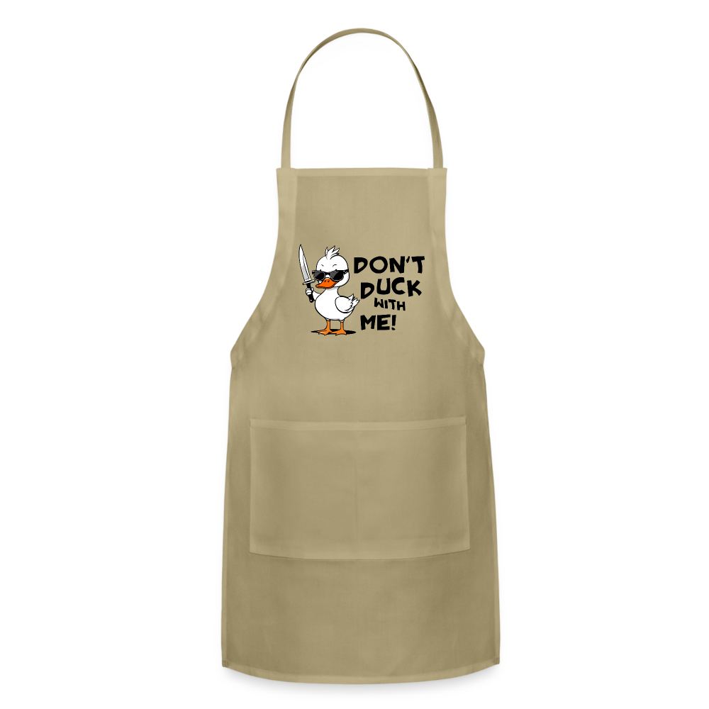 Don't Duck With Me Apron Color: khaki
