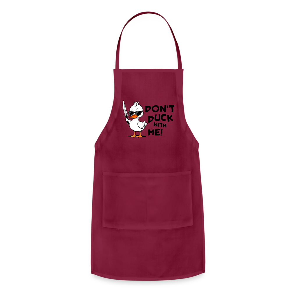 Don't Duck With Me Apron Color: white