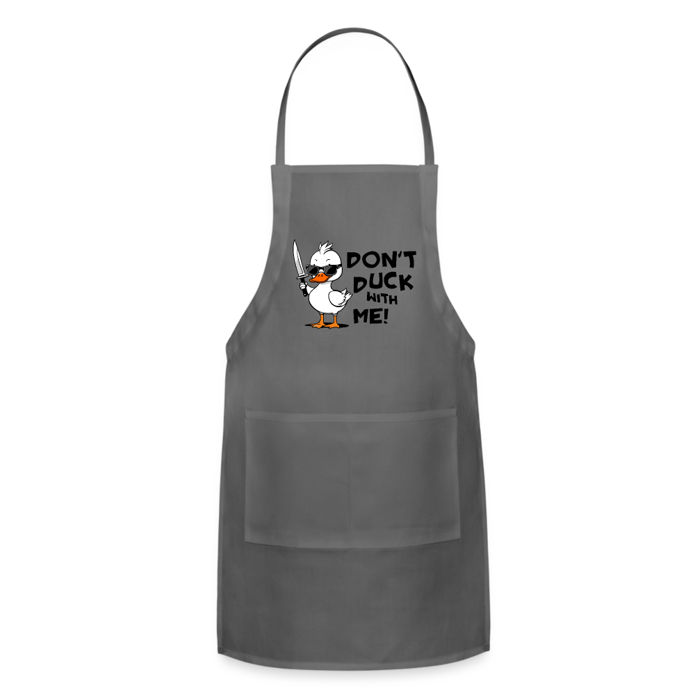 Don't Duck With Me Apron Color: charcoal