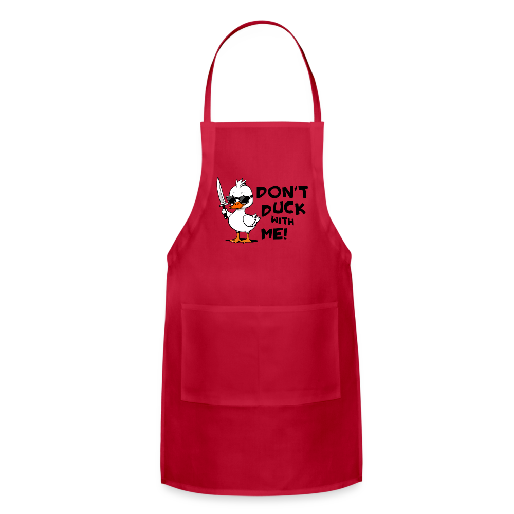 Don't Duck With Me Apron Color: red