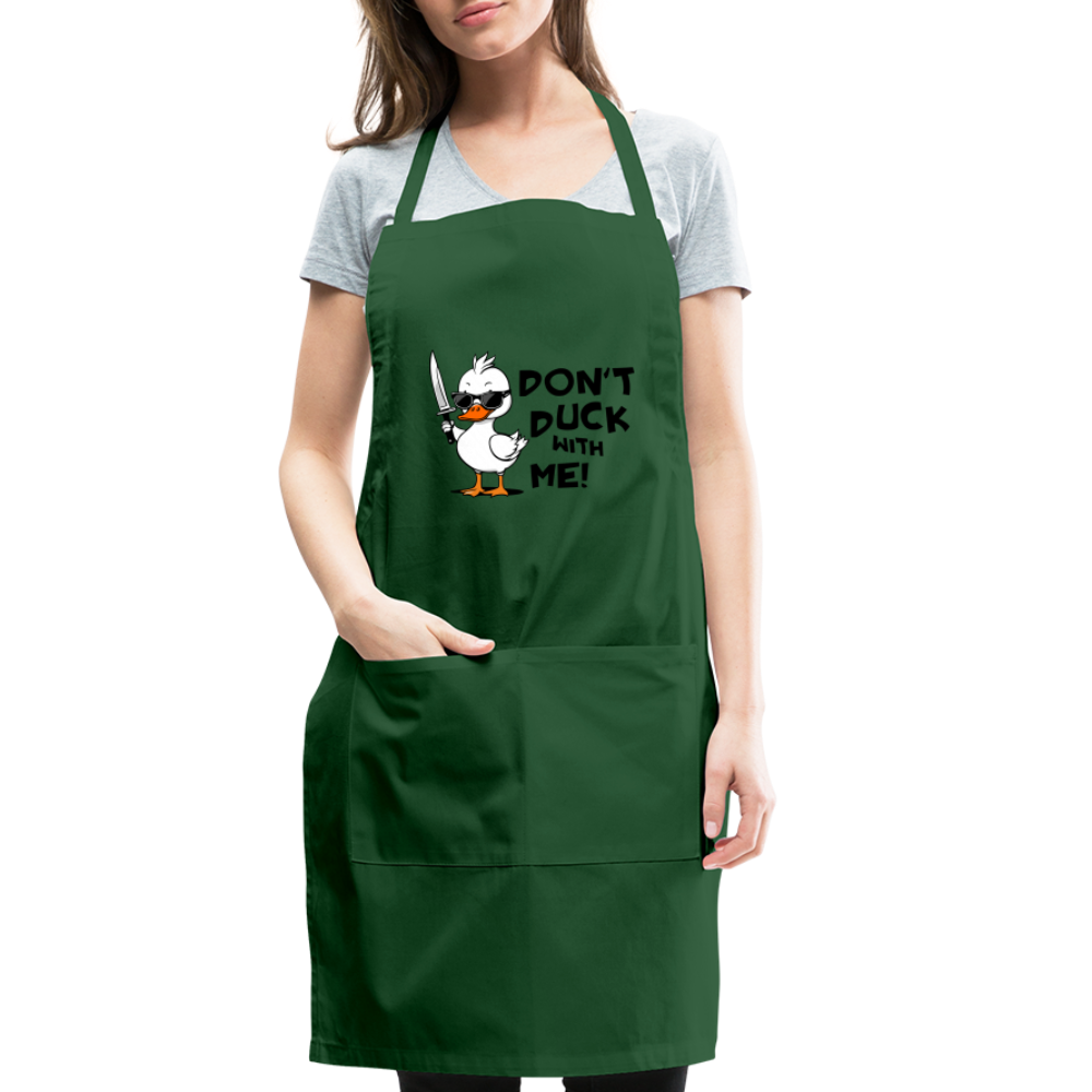 Don't Duck With Me Apron Color: forest green