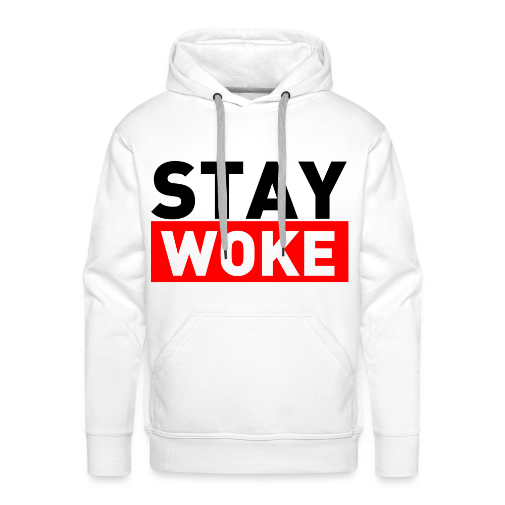 Stay Woke Men’s Premium Hoodie - white