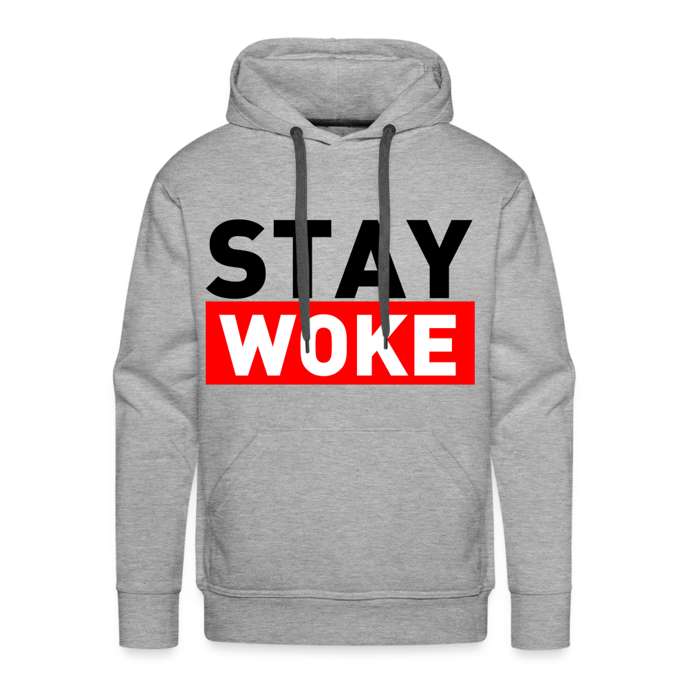 Stay Woke Men’s Premium Hoodie Color: white