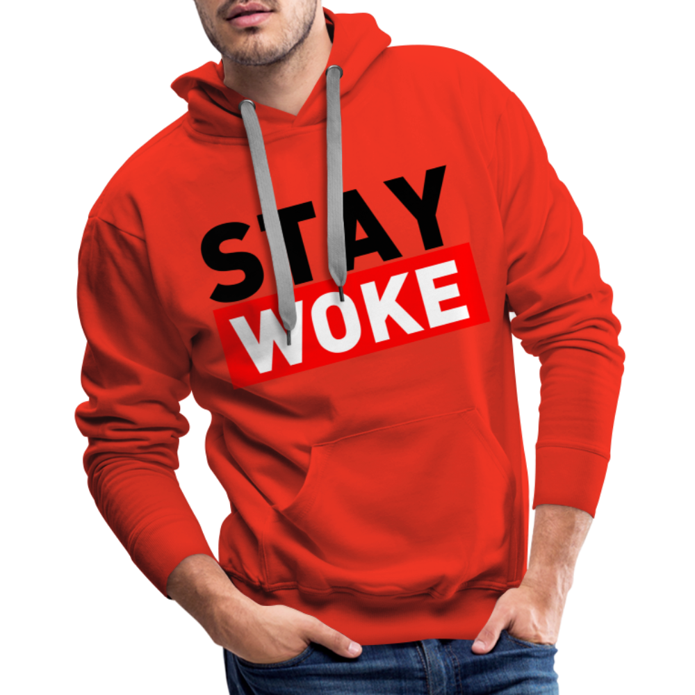 Stay Woke Men’s Premium Hoodie Color: red