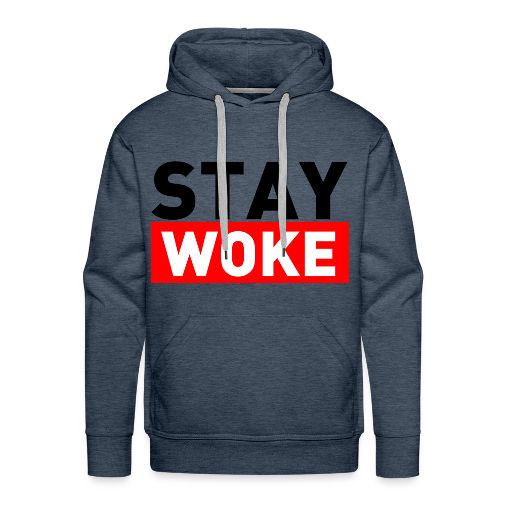 Stay Woke Men’s Premium Hoodie Color: white