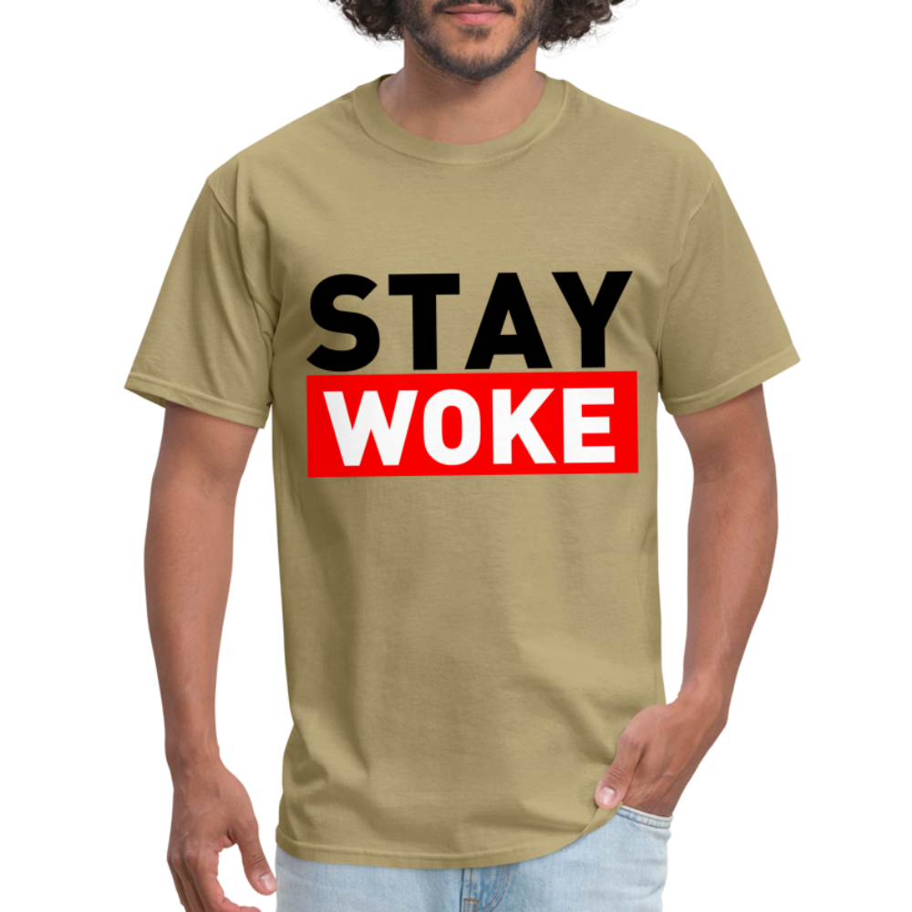 Stay Woke T-Shirt - khaki