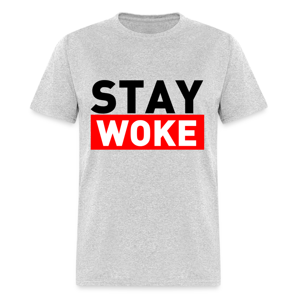 Stay Woke T-Shirt - heather gray