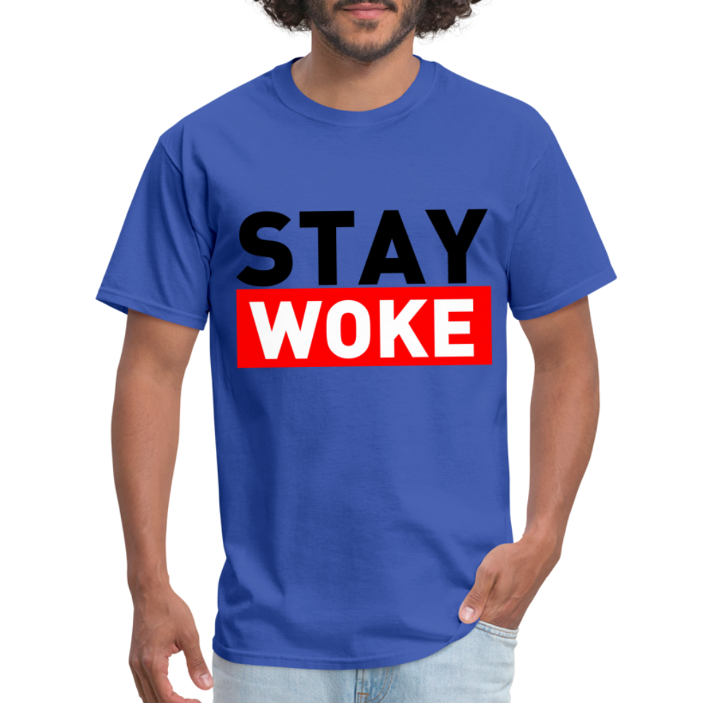 Stay Woke T-Shirt - royal blue