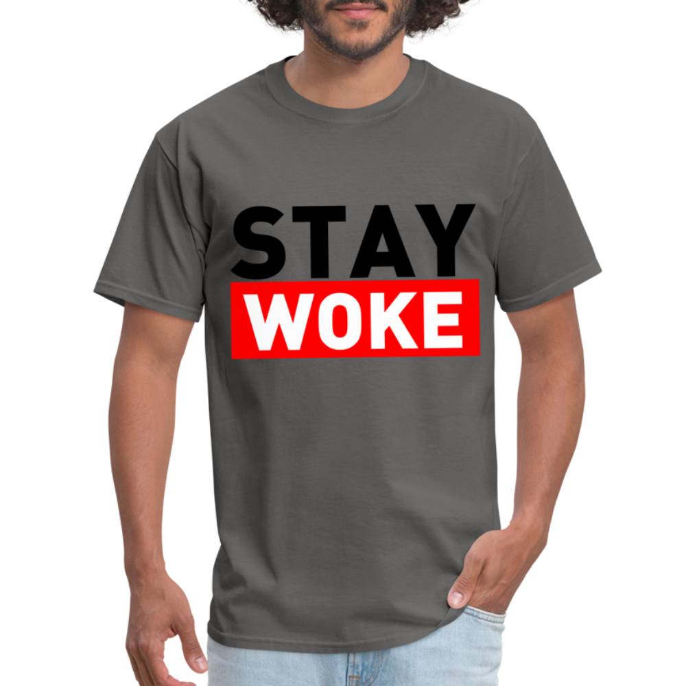 Stay Woke T-Shirt - charcoal