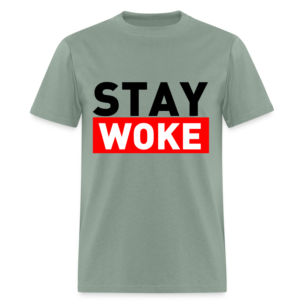 Stay Woke T-Shirt - sage