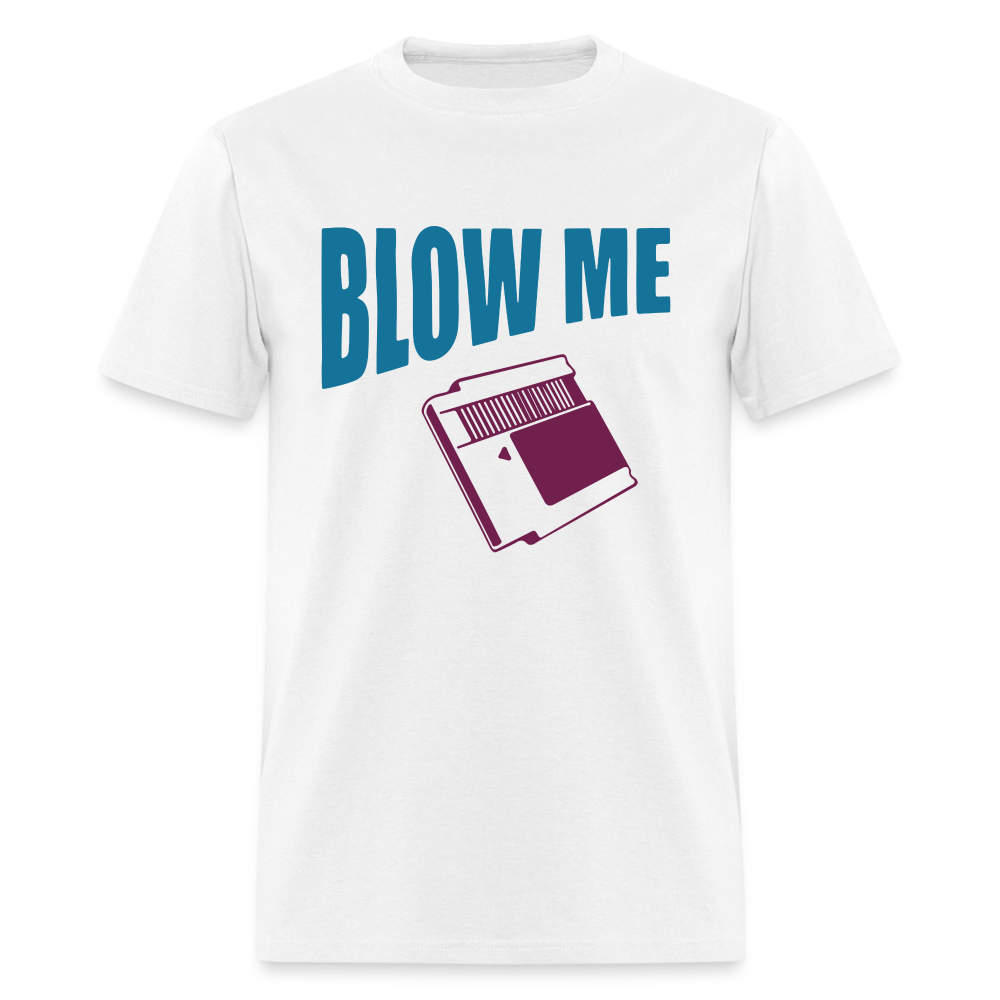 Blow Me T-Shirt (Vintage Cassette) - white