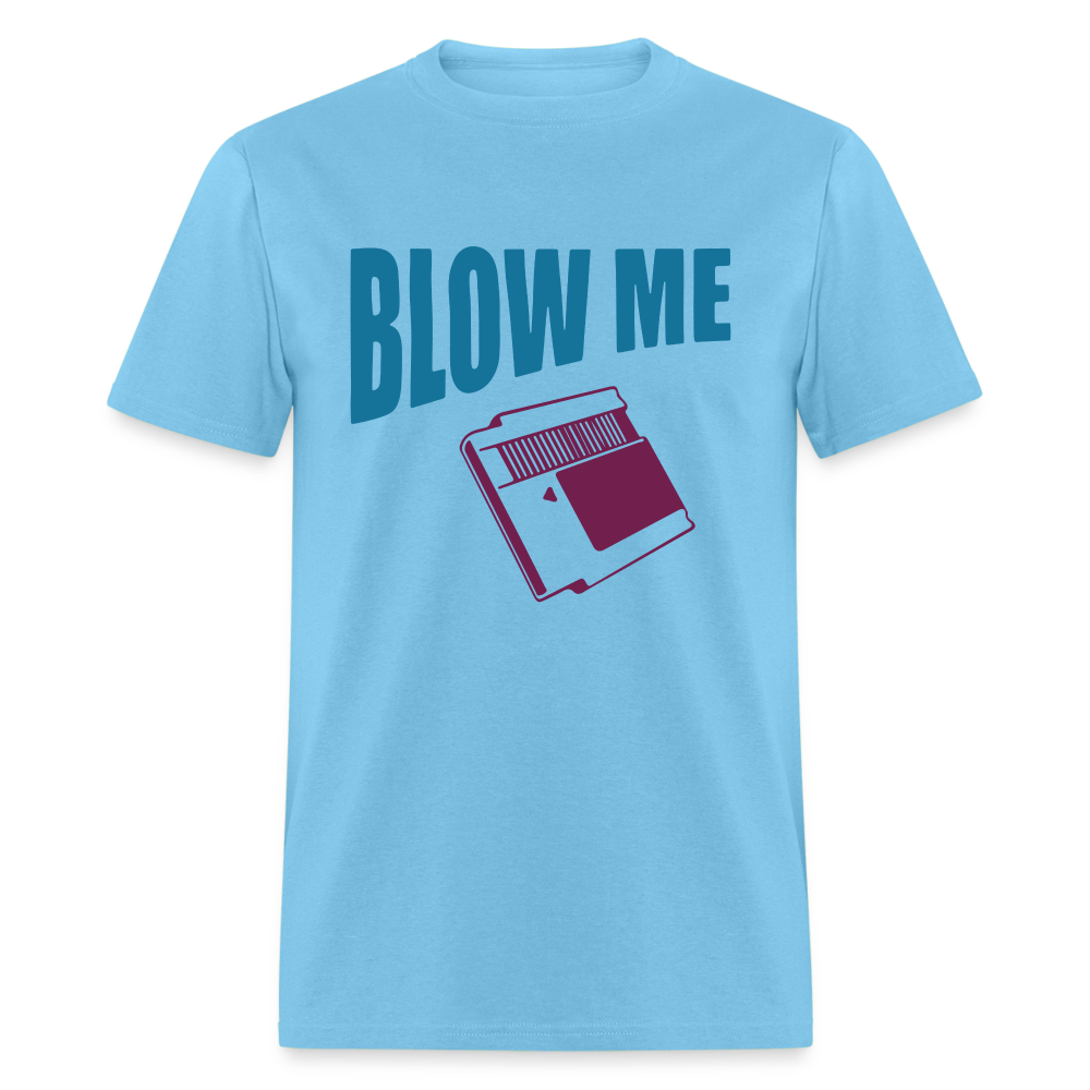 Blow Me T-Shirt (Vintage Cassette) - aquatic blue
