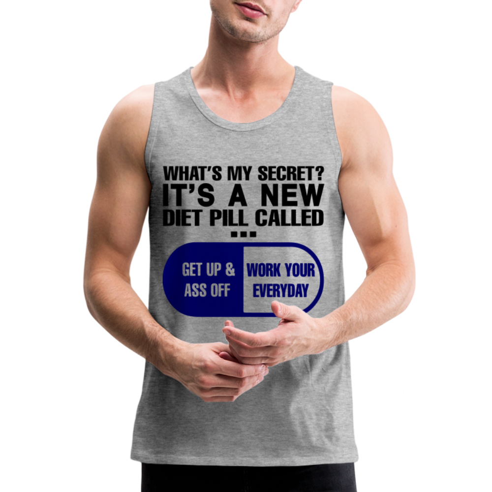Secret Diet Pill Men’s Premium Tank Top Color: white