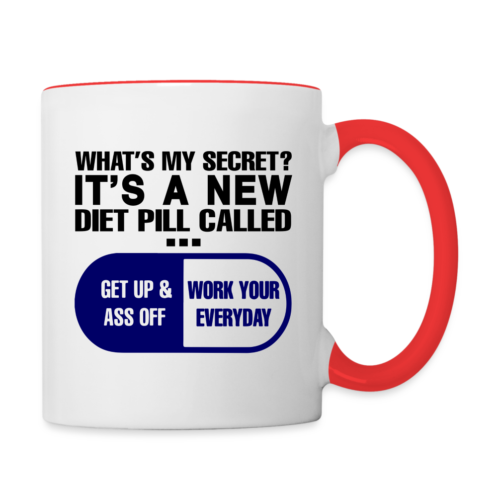 Secret Diet Pill Coffee Mug Color: white/red