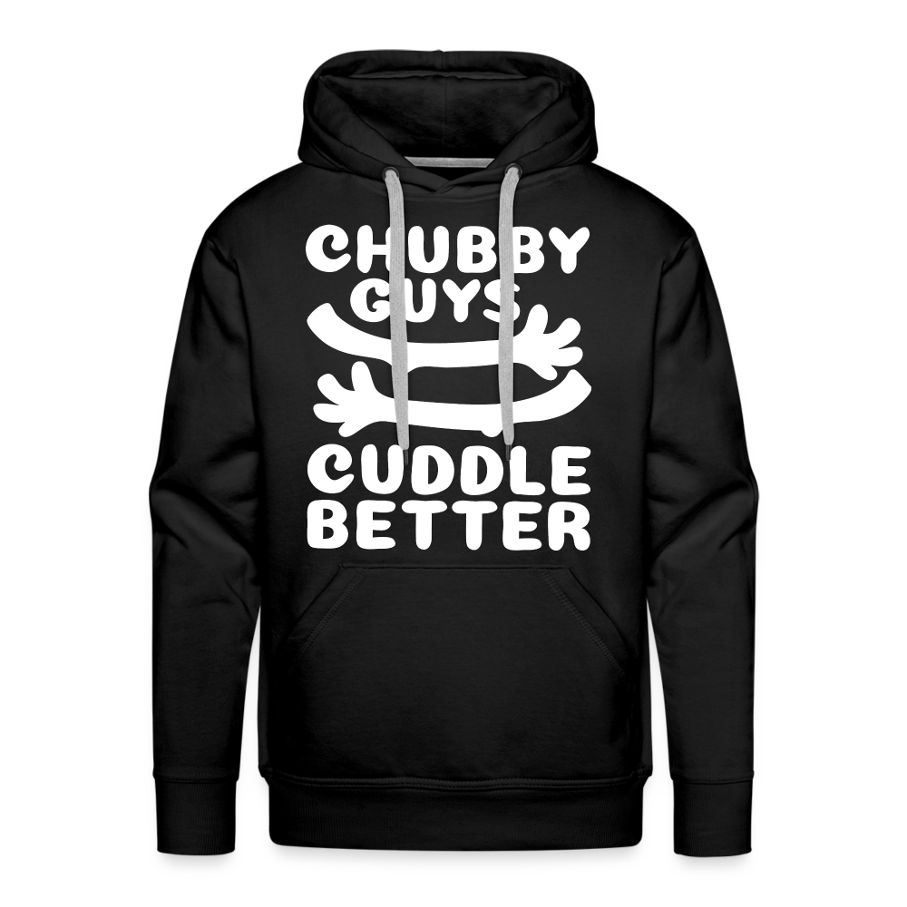 Chubby Guys Cuddle Better Men’s Premium Hoodie Color: royal blue