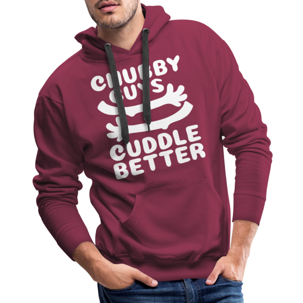 Chubby Guys Cuddle Better Men’s Premium Hoodie Color: royal blue
