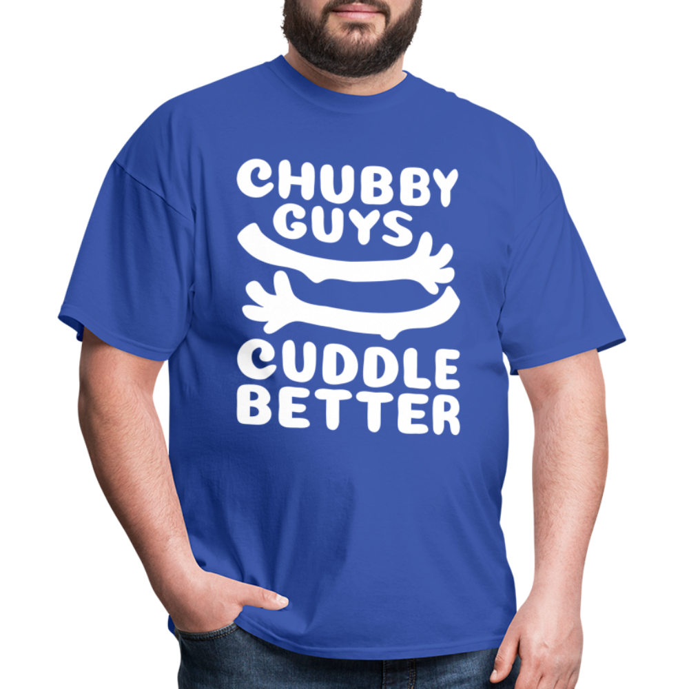 Chubby Guys Cuddle Better T-Shirt Color: heather black
