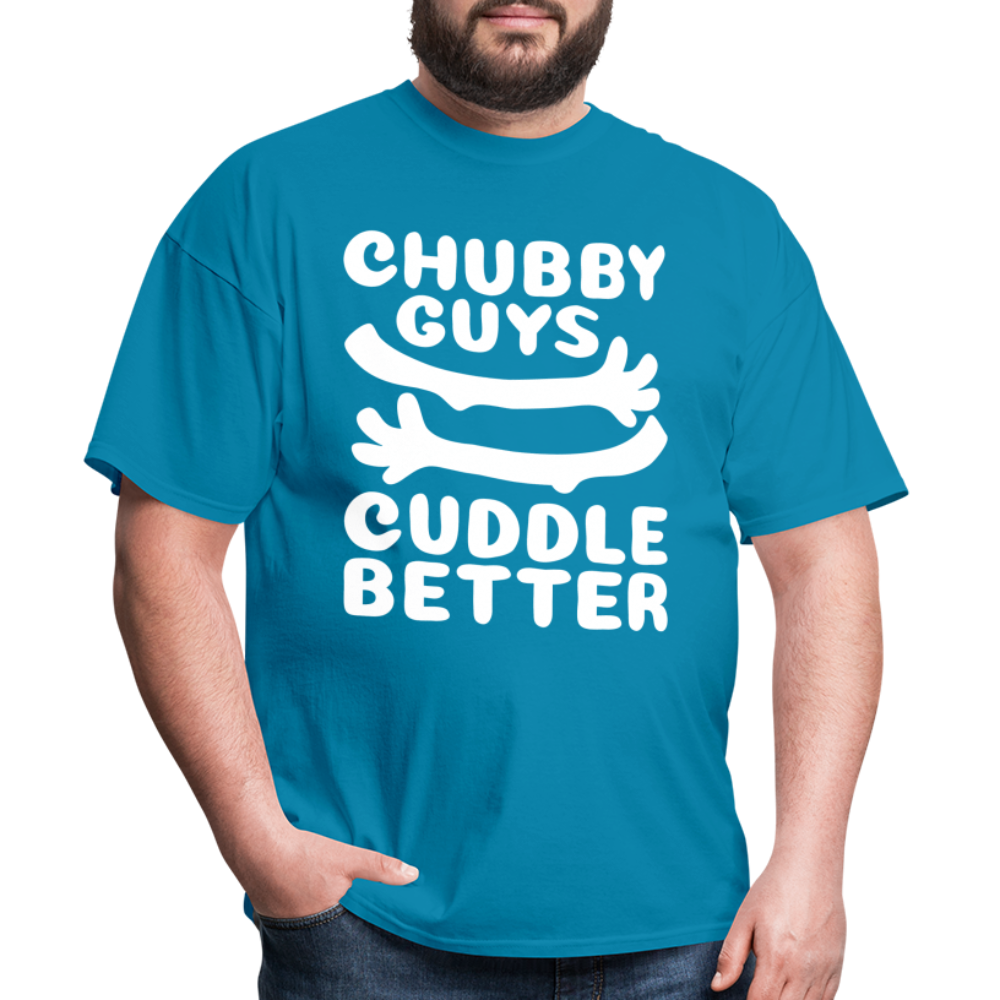 Chubby Guys Cuddle Better T-Shirt Color: heather black