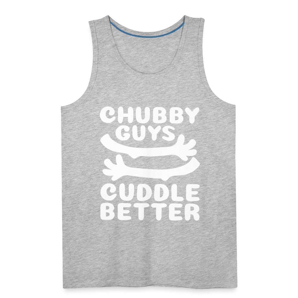 Chubby Guys Cuddle Better Men’s Premium Tank Top Color: red