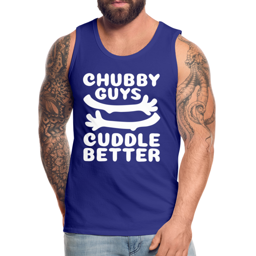 Chubby Guys Cuddle Better Men’s Premium Tank Top Color: red