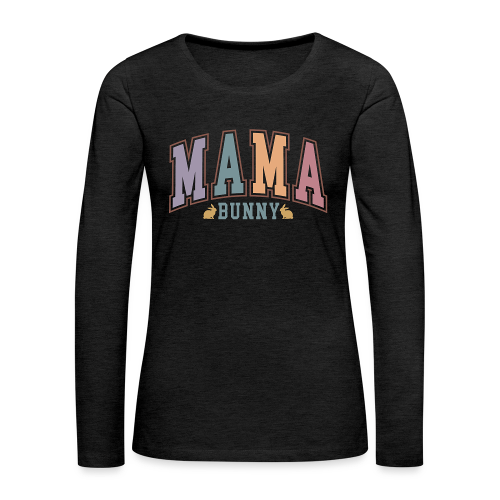 Mama Bunny Women's Premium Long Sleeve T-Shirt (Easter) Color: white
