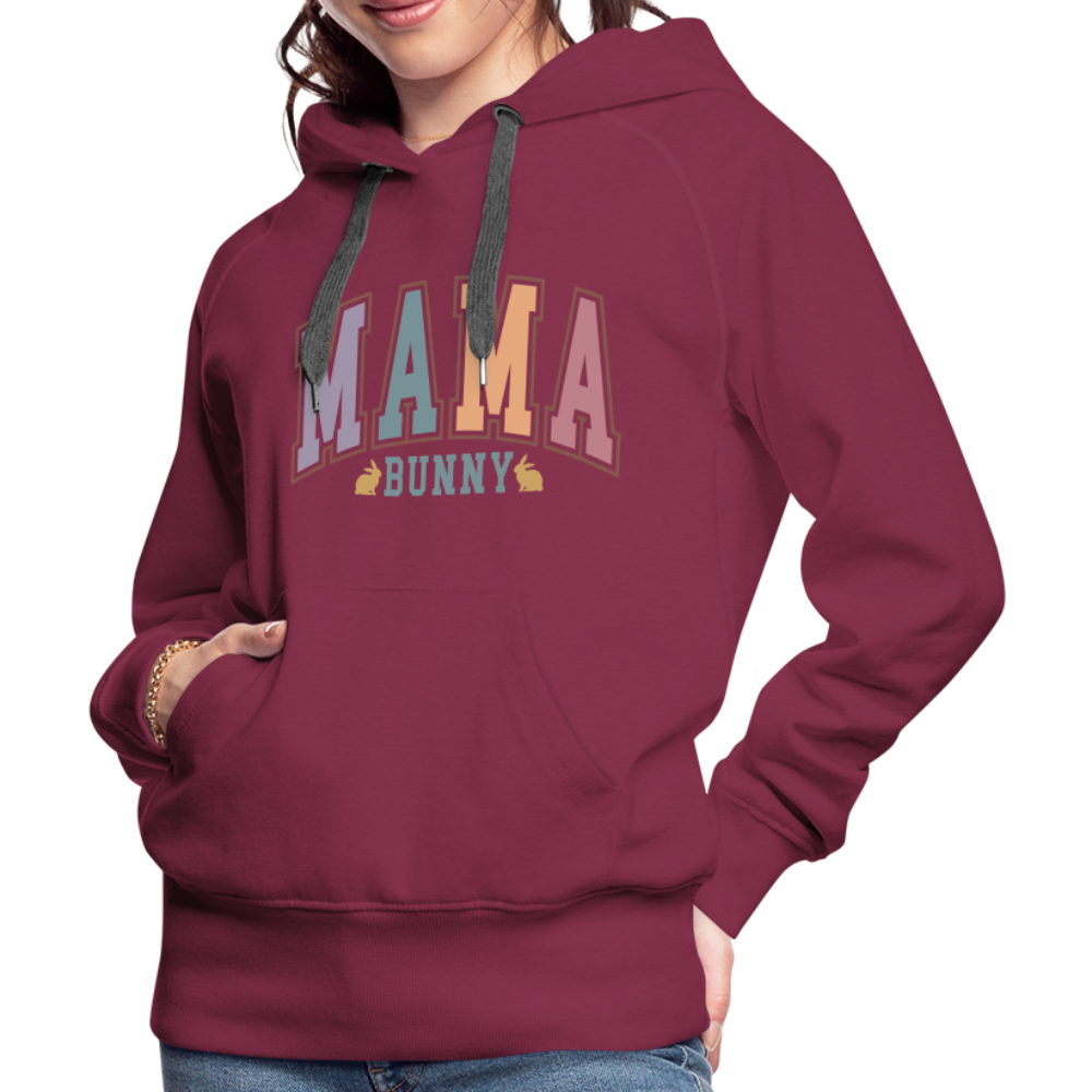 Mama Bunny Women’s Premium Hoodie (Easter) - burgundy
