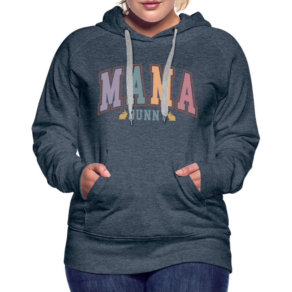 Mama Bunny Women’s Premium Hoodie (Easter) - heather denim