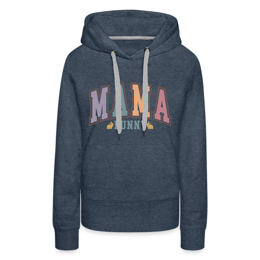 Mama Bunny Women’s Premium Hoodie (Easter) - heather denim