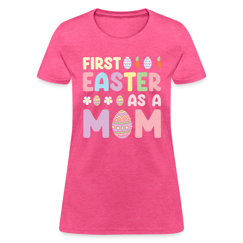 First Easter As A Mom T-Shirt - heather pink