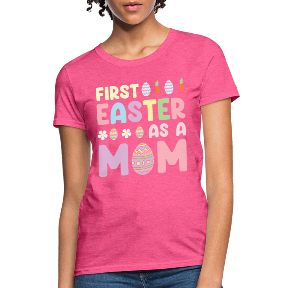 First Easter As A Mom T-Shirt - heather pink