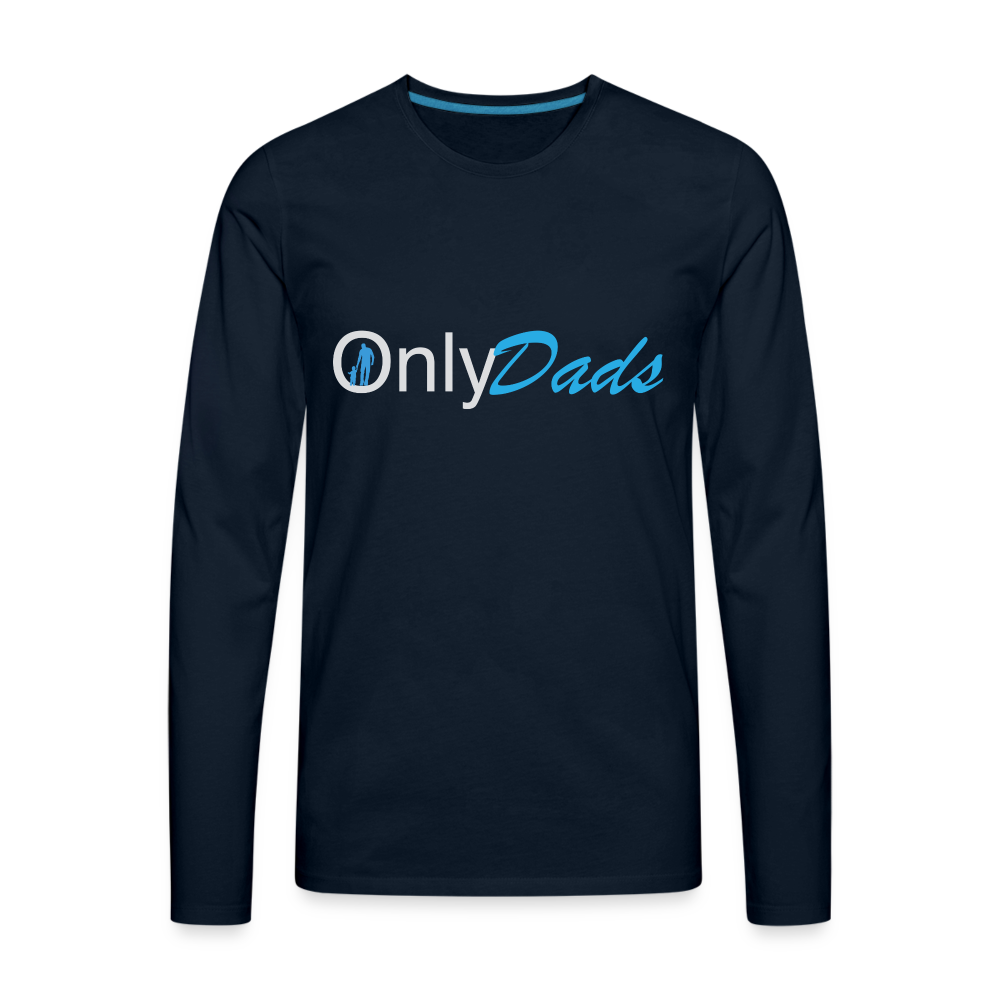 OnlyDads Men's Premium Long Sleeve T-Shirt Color: deep navy