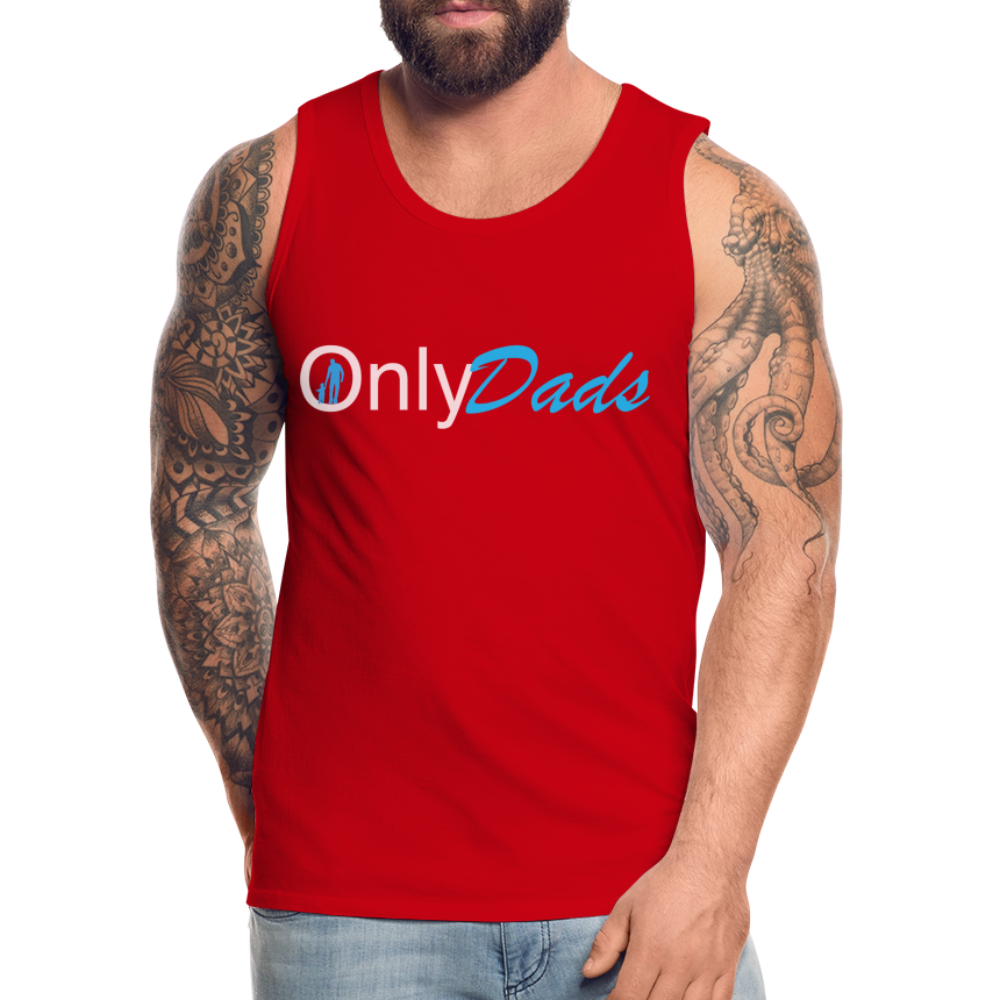 OnlyDads Men’s Premium Tank Color: red
