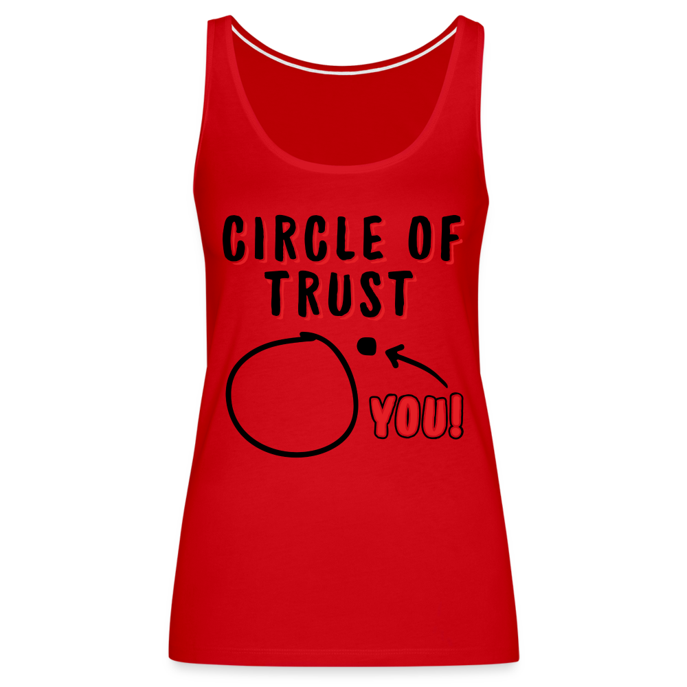 Circle of Trust Women’s Premium Tank Top (You are Outside) - red