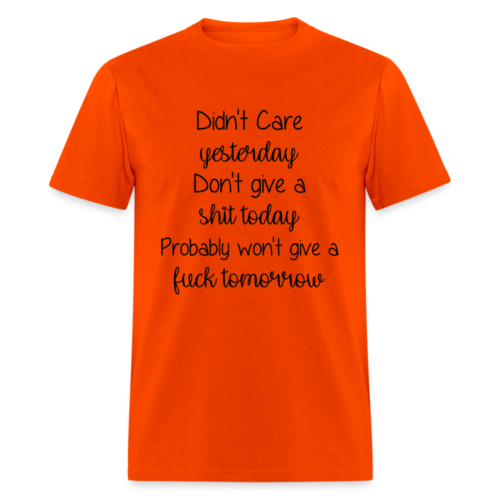 Yesterday, Today, Tomorrow, Mood T-Shirt - orange