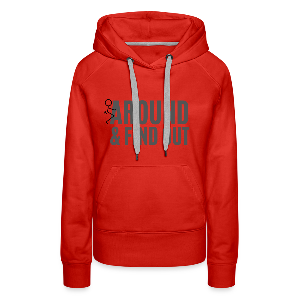 F Around and Find Out Women’s Premium Hoodie - red