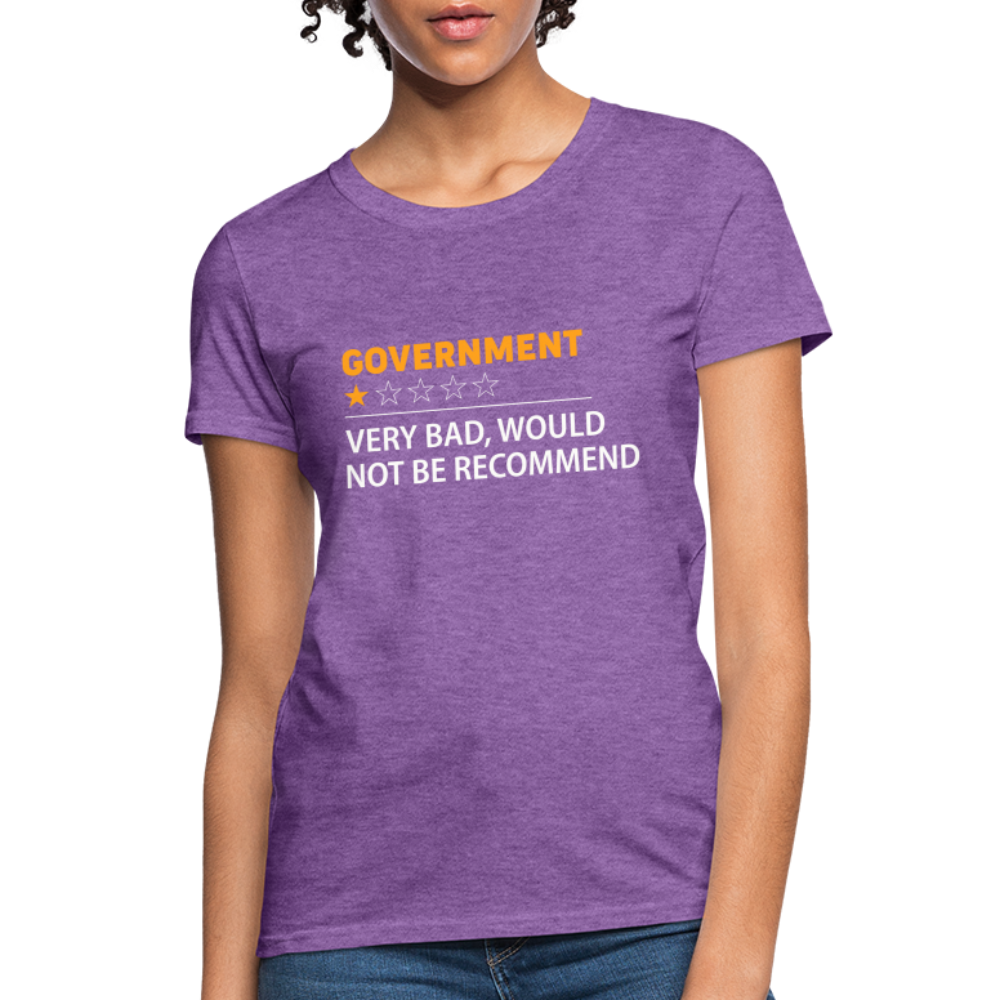 Government Rating Women's T-Shirt (Very Bad Would Not Recommend) - purple heather